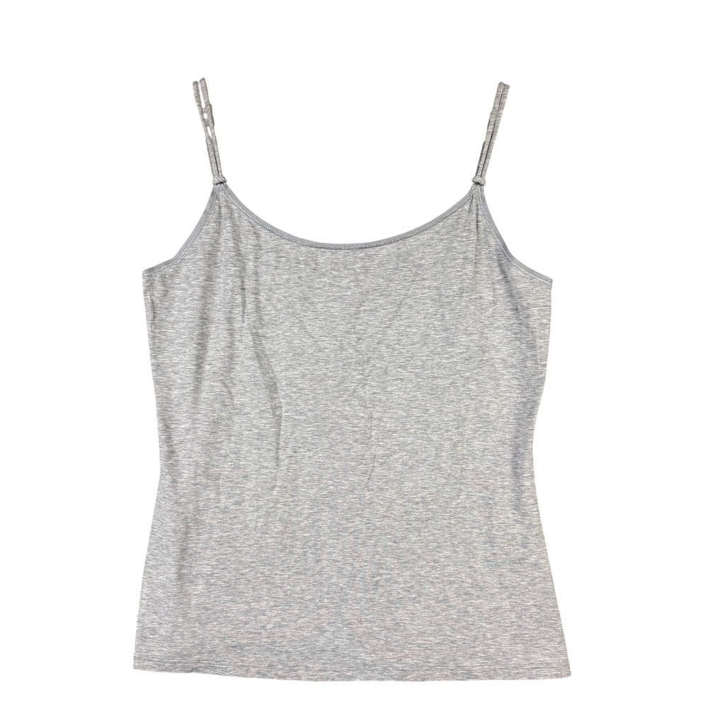 Hanro Cotton Sensation Spaghetti Camisole Gray Heather Adjustable Strap Tank M